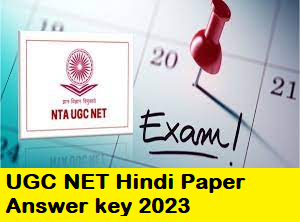 UGC NET Hindi Paper Answer key 2023