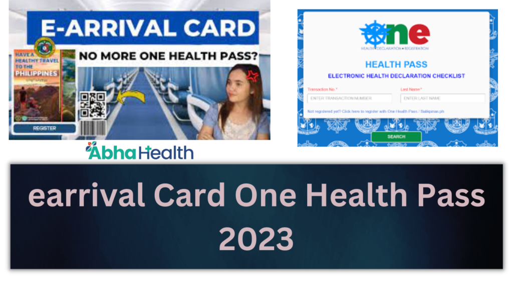 earrival Card One Health Pass 2023