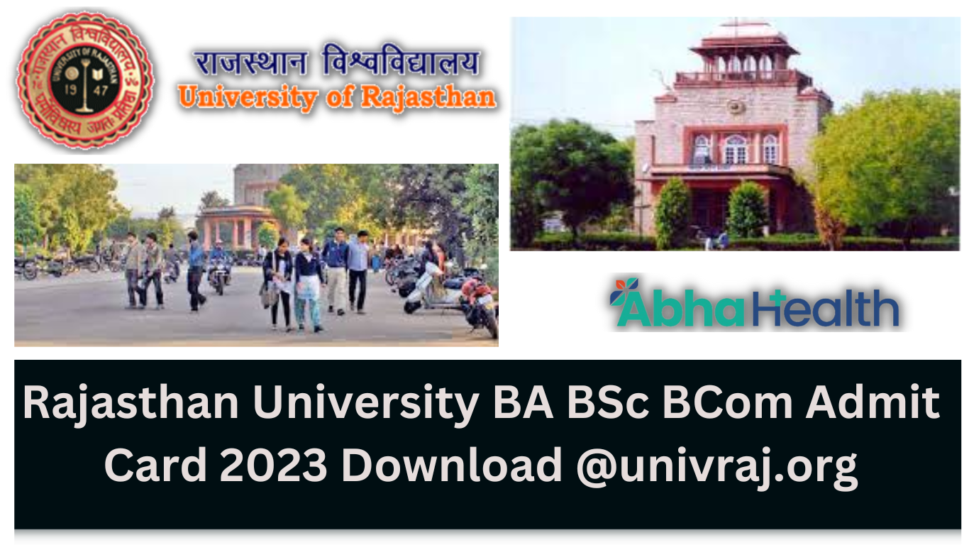 Rajasthan University BA BSc BCom Admit Card 2023