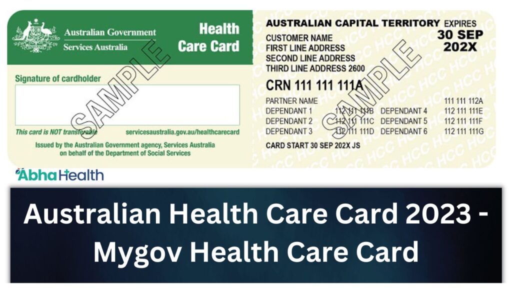 Australian Health Care Card 2023
